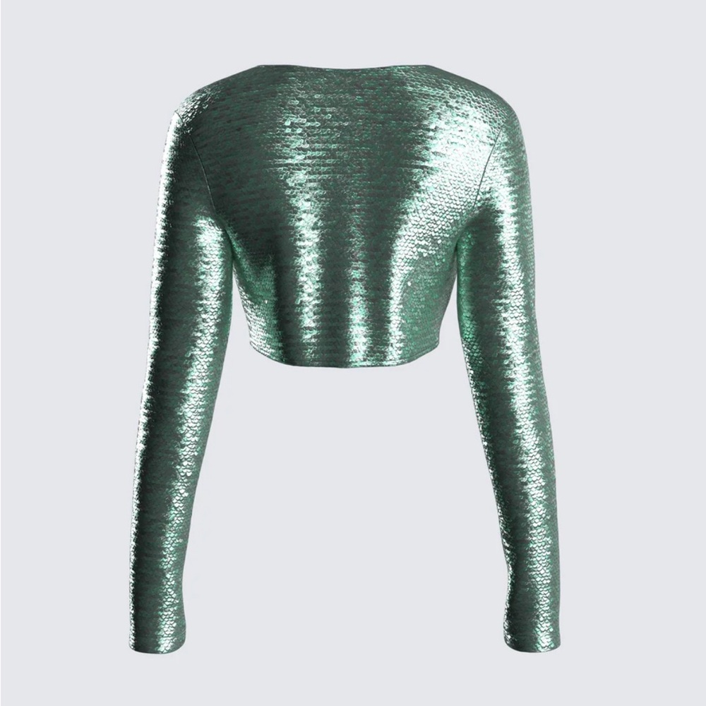 Millie Sequin Triangle Top And Shrug Set - image 2